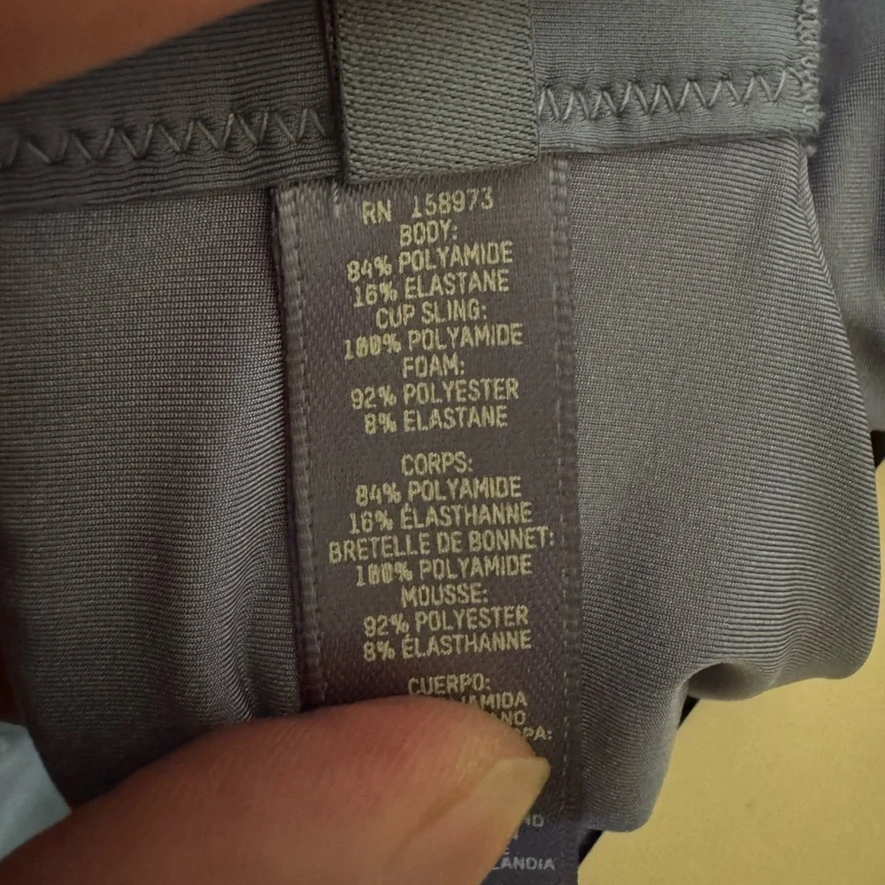 Skims‎ bra 44DD Fits Everyone T shirt bra underwire stretch blue gray 158973